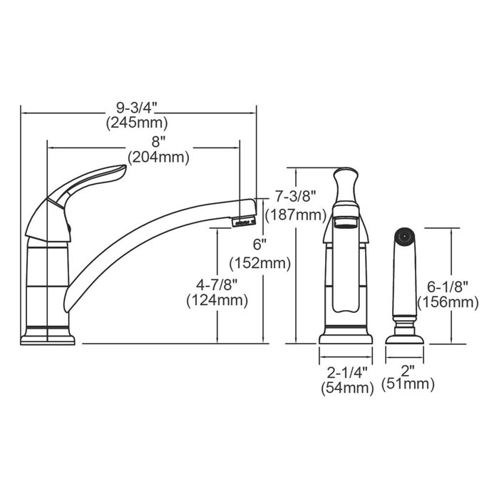 Elkay Everyday Kitchen Faucet with Side Spray Wayfair
